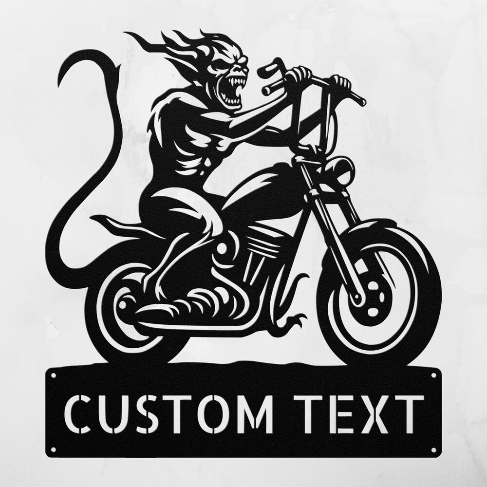 Personalized Screaming Demon Metal Sign Custom Wall Art Unique Gift for Fans