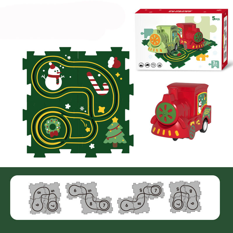 DIY Assembling Kids Educational Puzzle Track Car Play Set Funny Toy