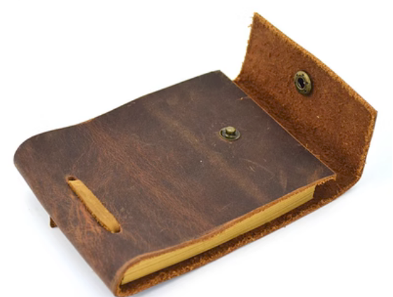 Personalized leather notebook for writing notes diary notepad loose leaf coffee A314-image