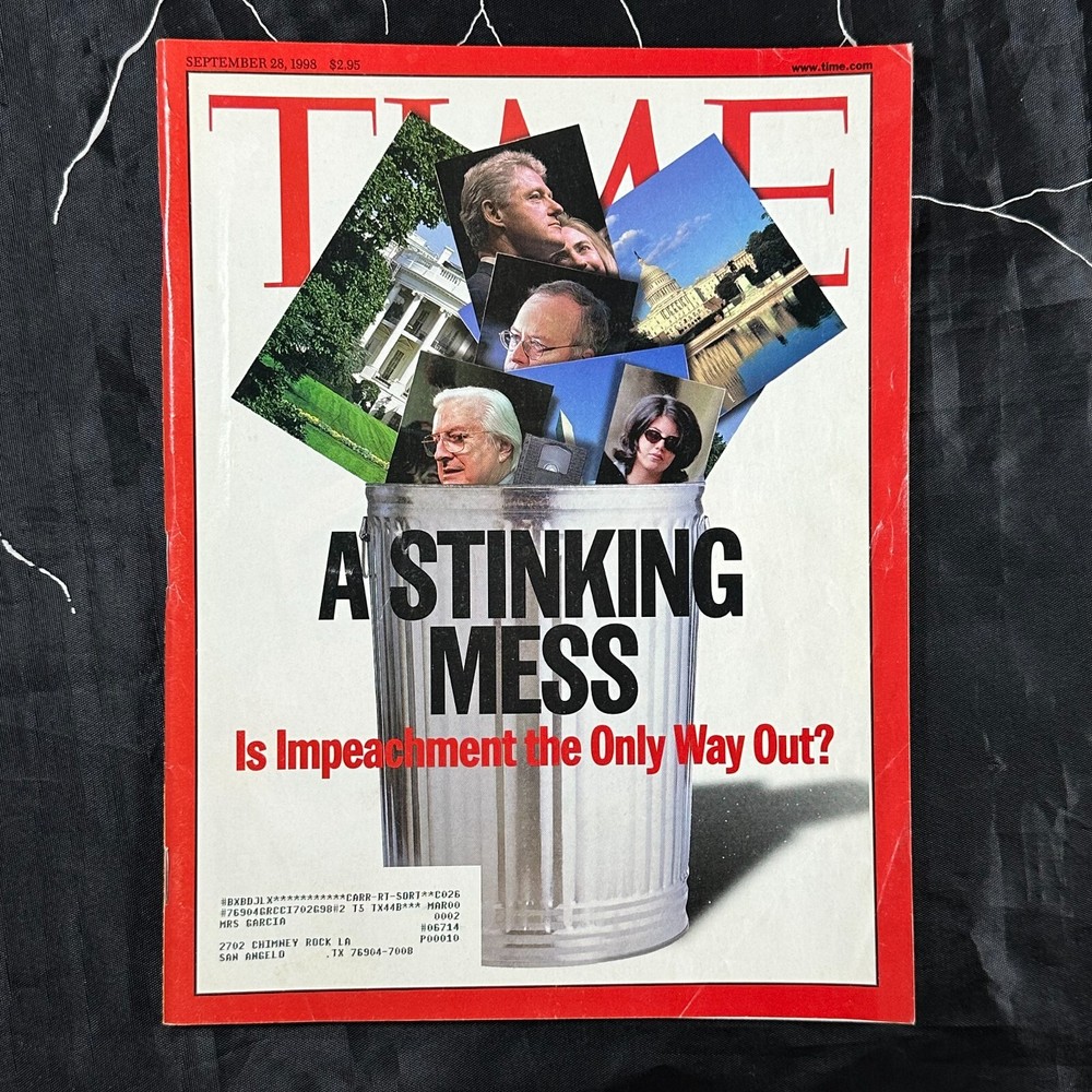 Time Magazine Lot of 2 (Sept 21 & 28, 1998) Starr Report & Impeachment? Bill C