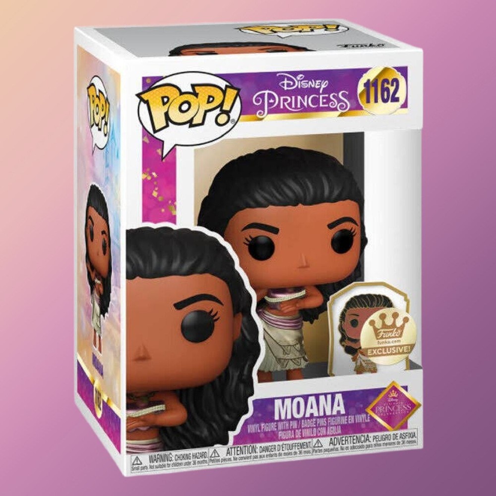 Disney Moana Gold Ultimate Princess funko pop With Pin 1162