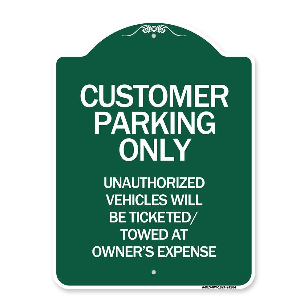 Designer Series Sign - Customer Parking Only, Unauthorized Vehicles Will Be T...-image