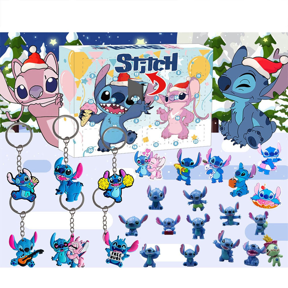 Advent Calendar Lilo&Stitch Christmas Blind Box 24 Days Xmas Cartoon Cute Figure