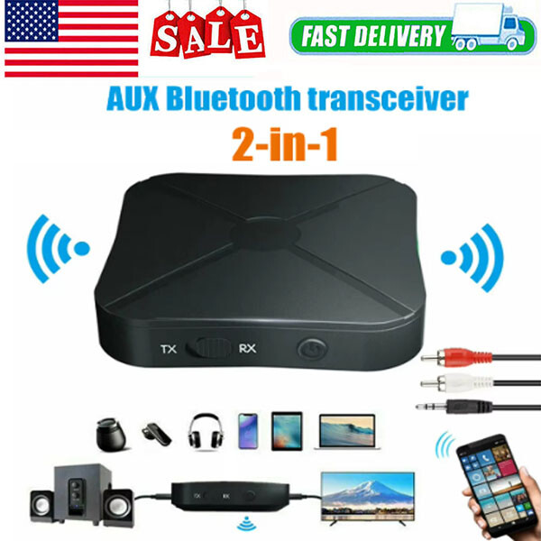 2in1 Bluetooth Transmitter Receiver Wireless Adapter TV Home Stereo  Audio LOT