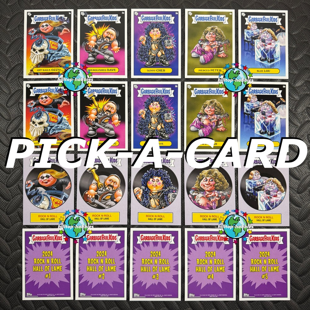 2024 Garbage Pail Kids Hall of Lame Pick-A-Card Rock Records 1a/b-5a/b