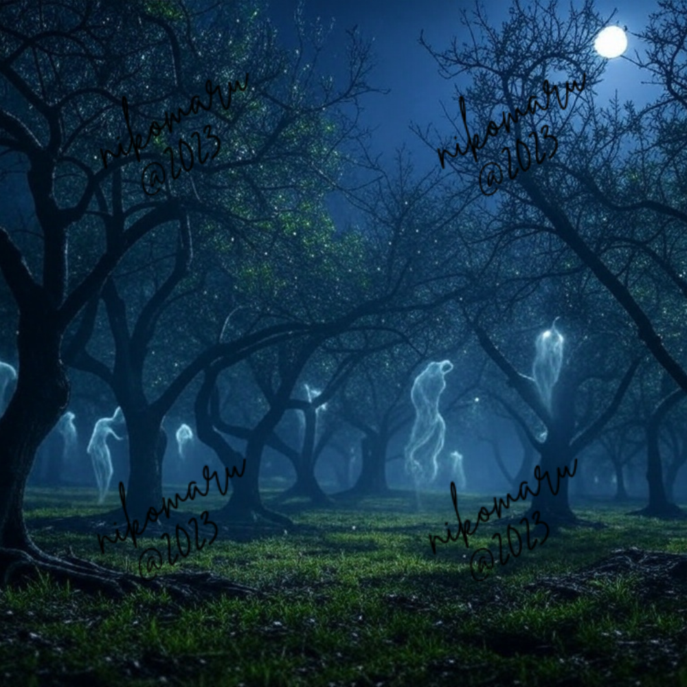 Ghost Orchard 2 Digital Art Desktop Wallpaper Background-image