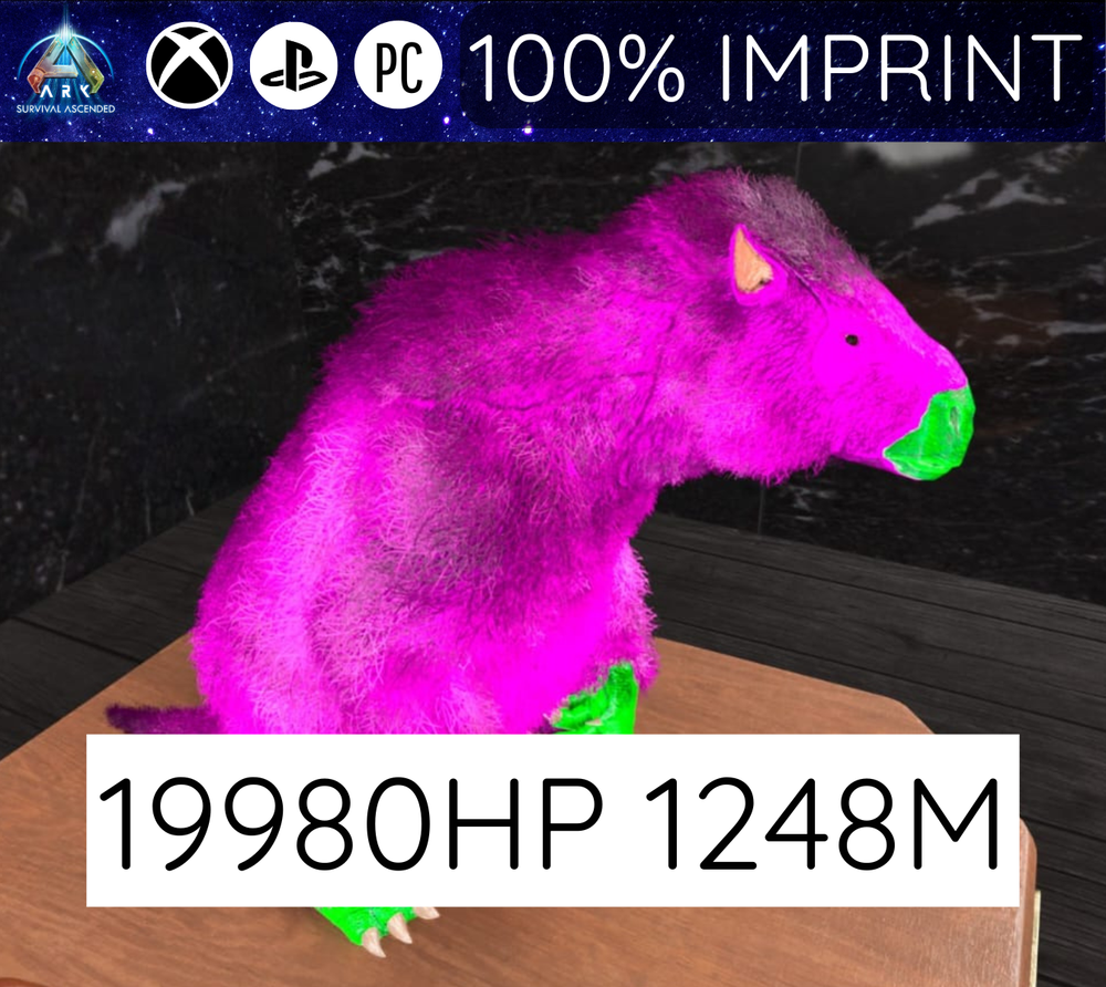 Ark Ascended Official Server PVE PS5 XBOX PC MEGATHERIUM TOP STATUS 1248M