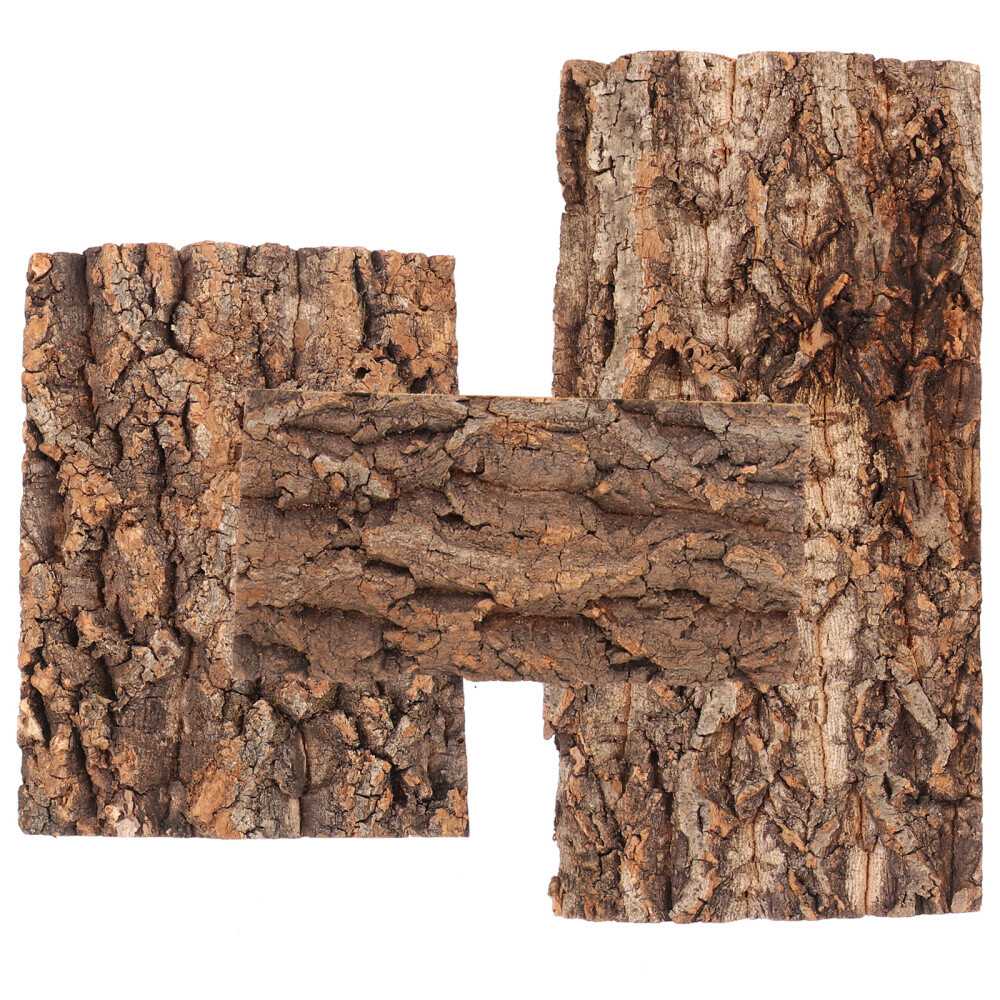 3 Pcs Large Artificial Bark Snake Tank Decor for Aquarium Wall