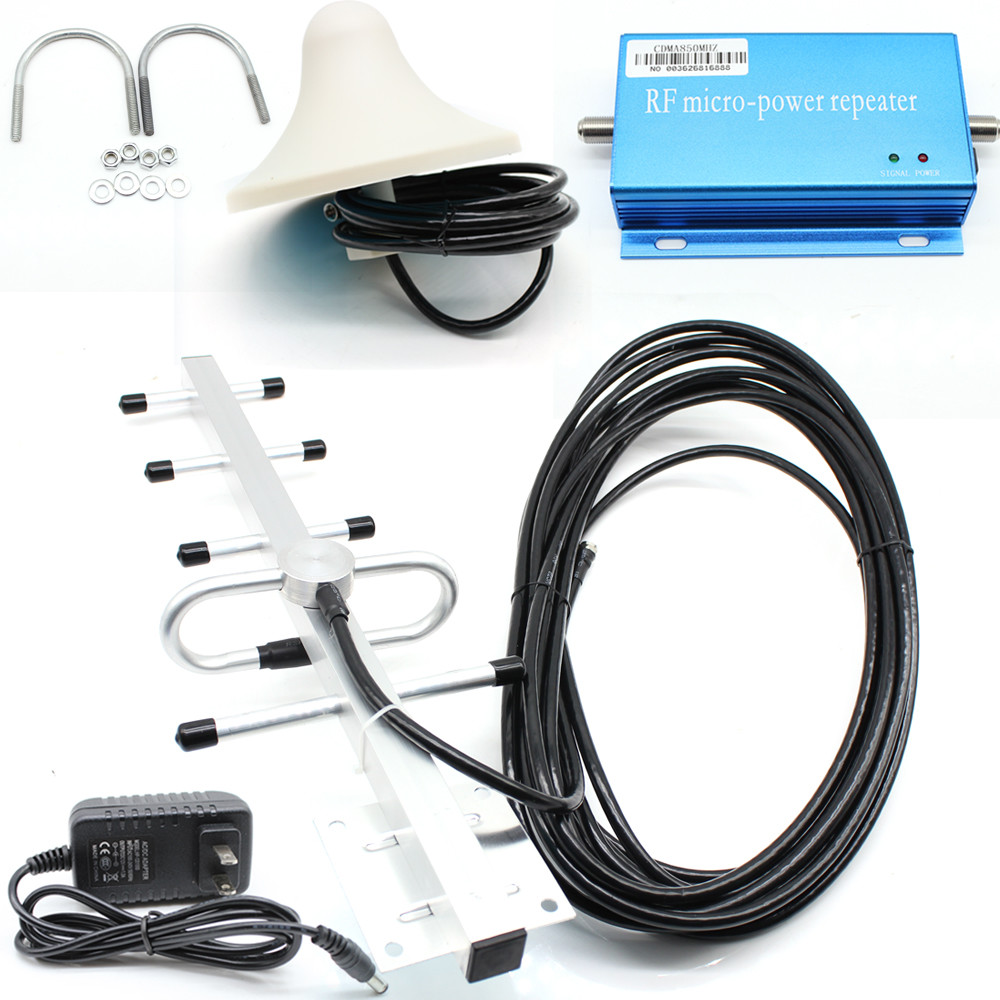 3G 4G GSM/CDMA Cell Phone Signal Booster Repeater+Yagi Antenna Kit 850/900MHz