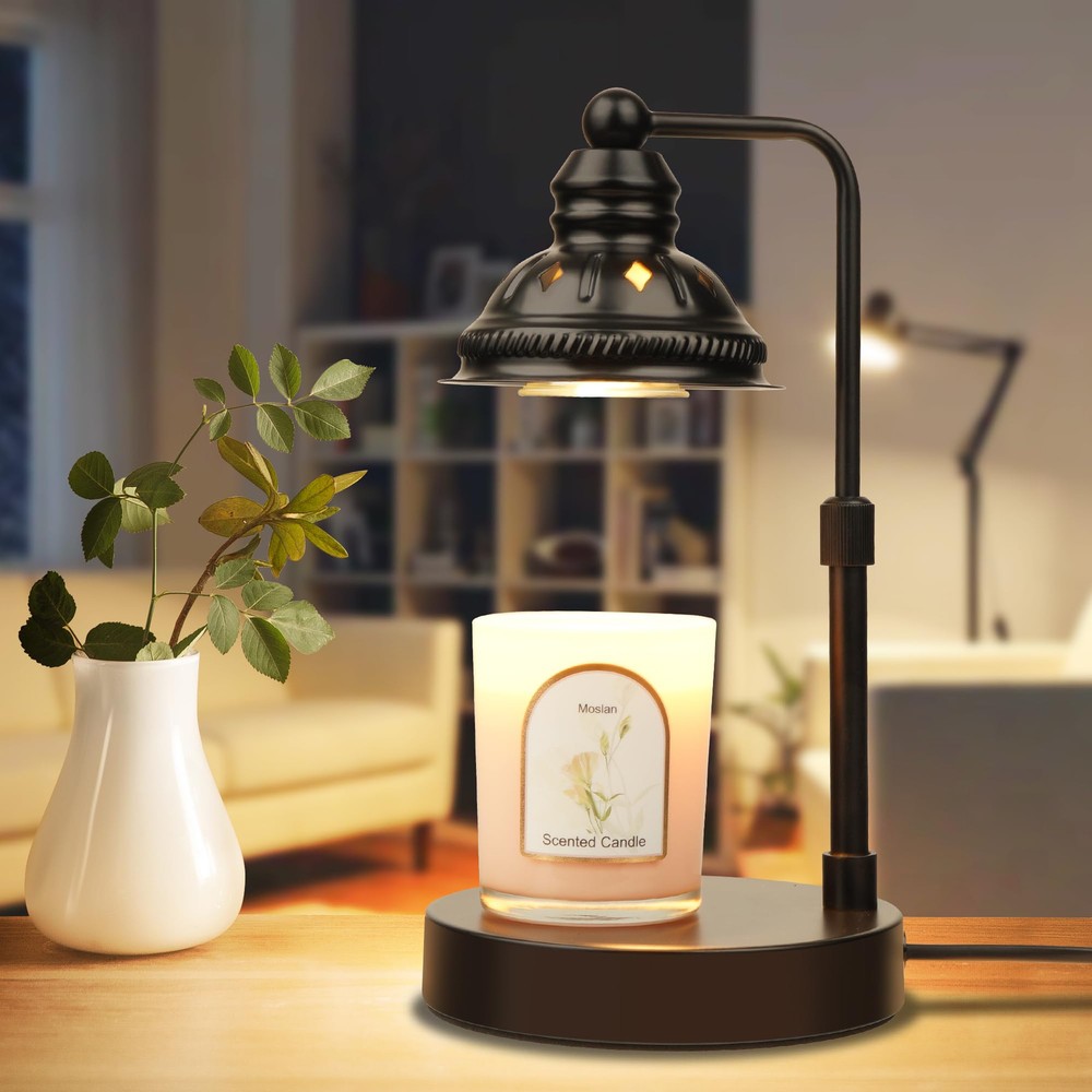 Dimmable Candle Warmer Lamp with Timer & Adjustable Height