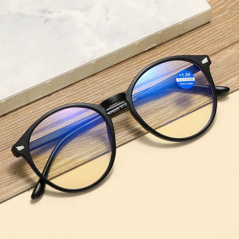 Anti-blue Light Retro Large Frame Reading Glasses