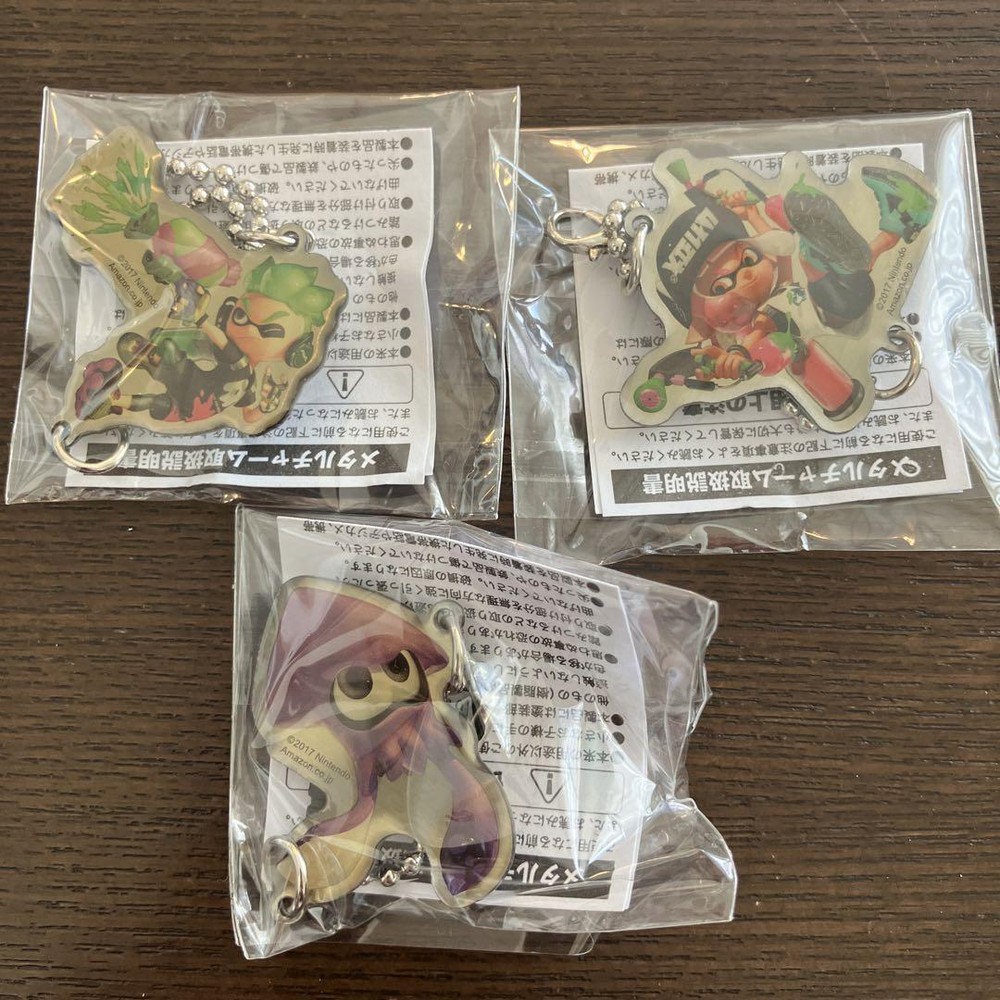 Splatoon Metal Charm 3 Piece Set Girl Squid Boy
