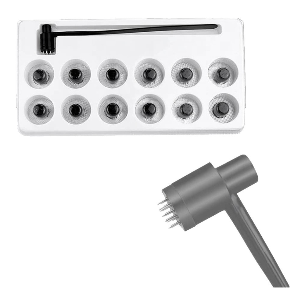 7 Star Needle & Dermal Hammer Set - 1 Box (12 Pcs) 3966 Needles