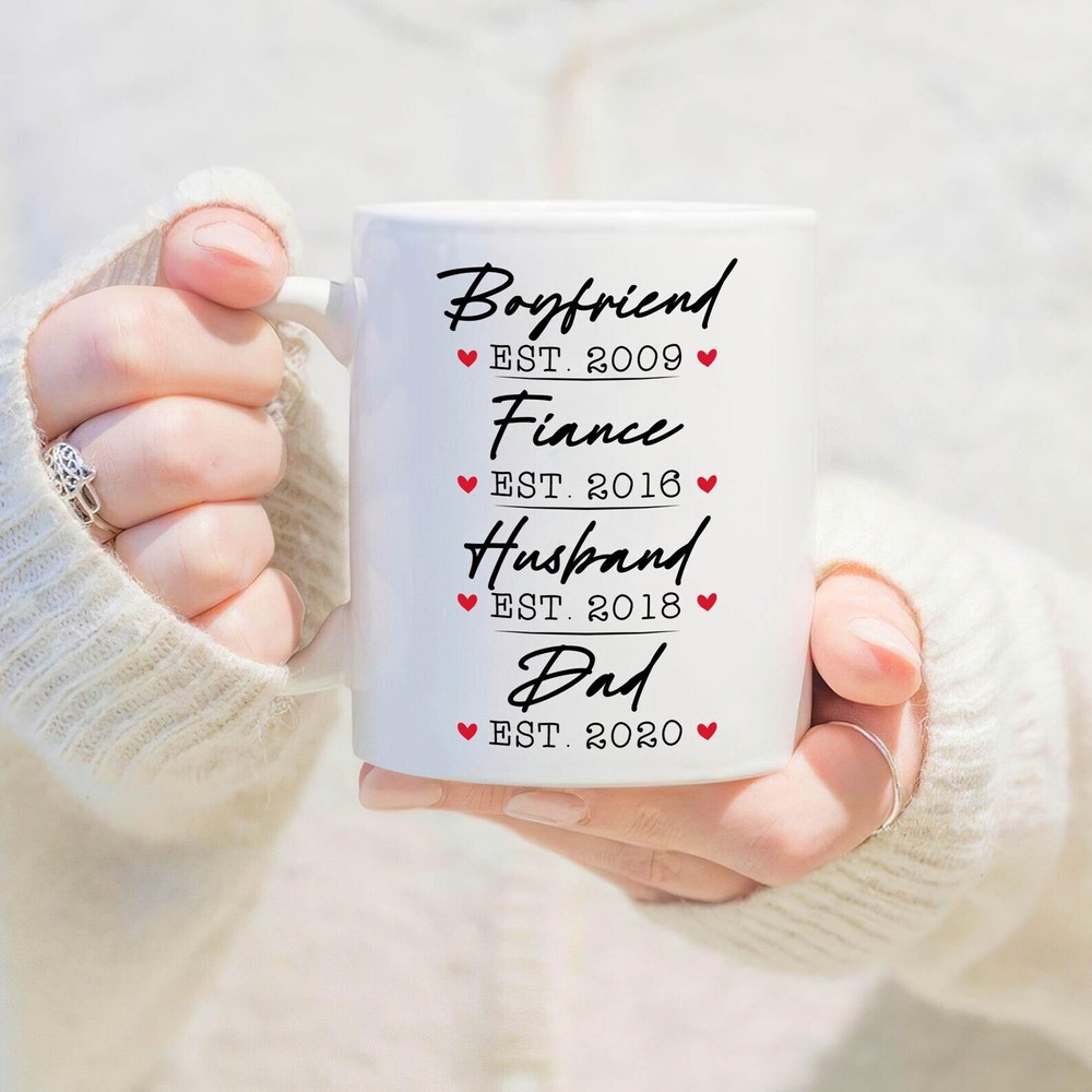 Personalized Year Pregnancy Announcement Mug Custom Memory Mug For Men Father's