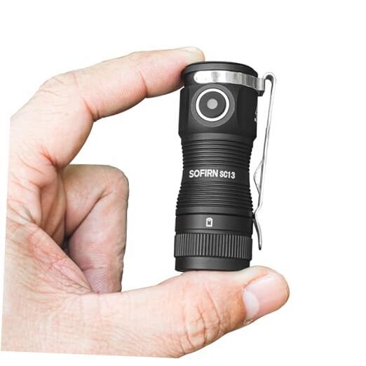 LED Small Flashlight USB C Rechargeable, SC13 Bright 1300 Lumens EDC Keychain