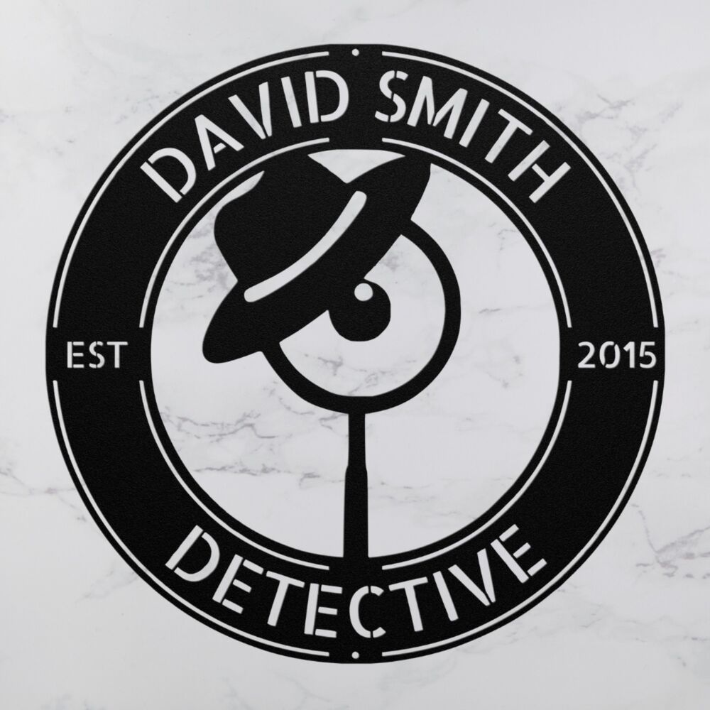 Custom Private Detective Metal Sign Personalized Office Decor Unique Gift Idea
