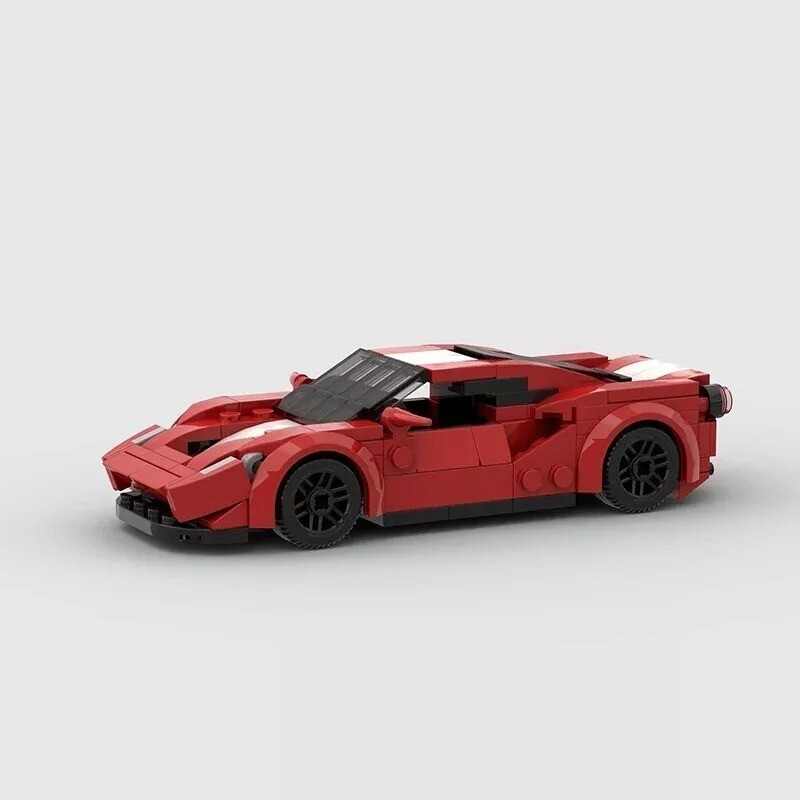 MOC LEGO Car: Ferrari 488 Speed Champions style Fast Delivery Perfect Gift-