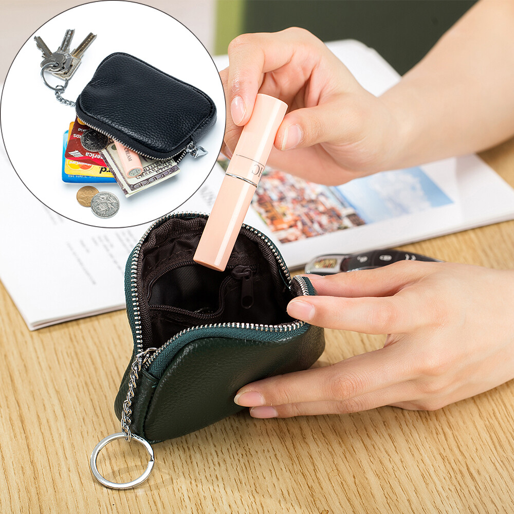 Women's Leather Wallet Clutch with Zipper Pocket Large Capacity Coin Purse  