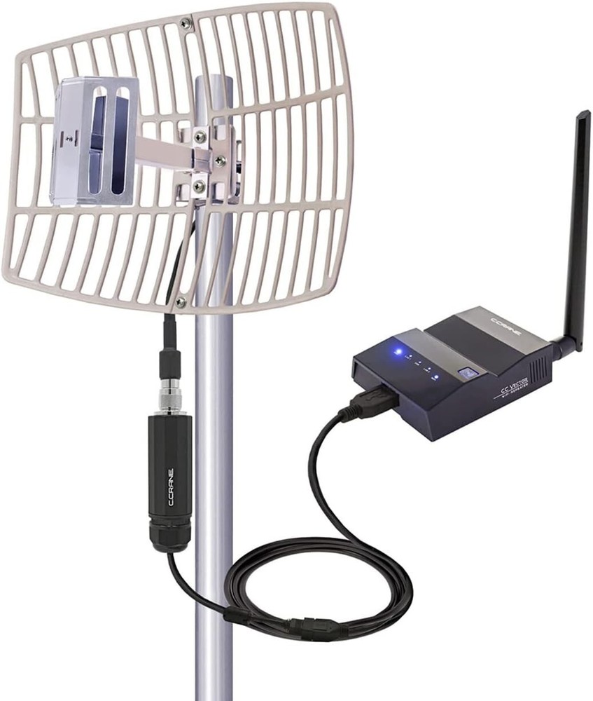 Extended WiFi Receiver System - 15 dBi Antenna for Remote Connectivity Solutions
