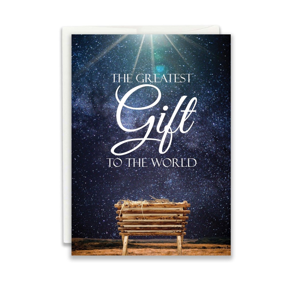 Religious Christmas Card Pack of 24 - Greatest Gift Design