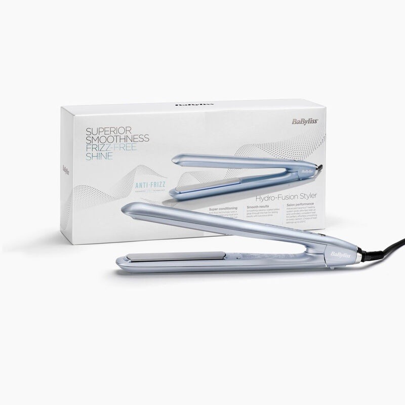 BaByliss Hydro-Fusion Styler Hair Straightener Styler Super Ionic, Anti-Frizz
