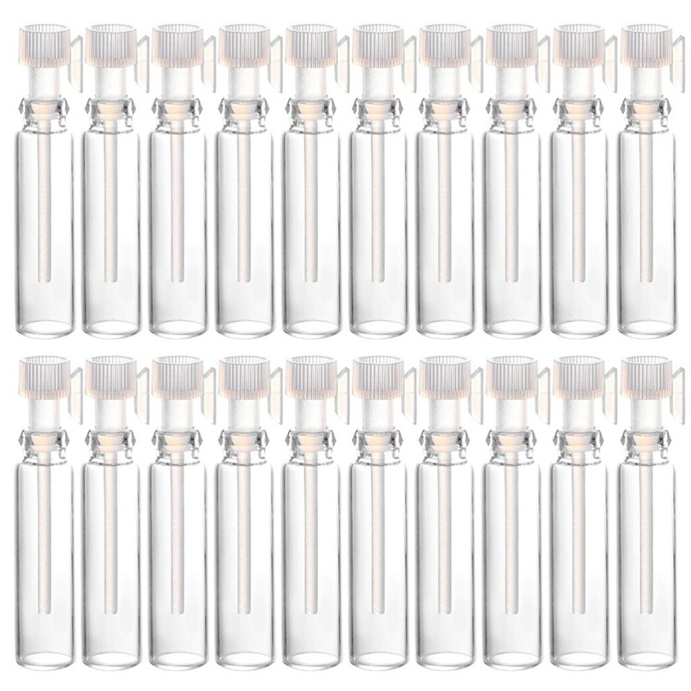50PCS 1ML Glass Perfume Sample Bottles with Sprayer for Essential Oils