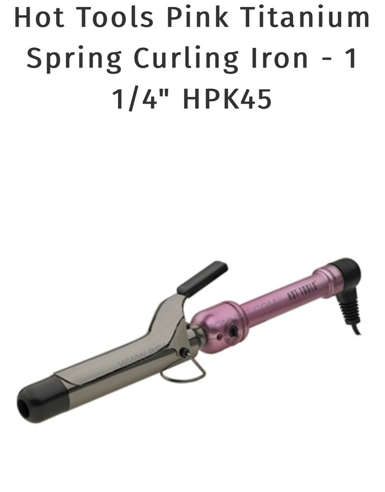 Hot Tools Curling Iron Pink Titanium Salon 1 1/4 In. Hpk45