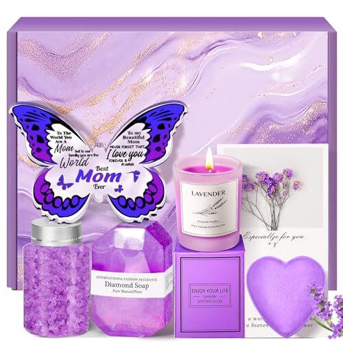 Relaxing Spa Gift Basket for Mom with Butterfly-Shaped Soap - Perfect Mother's Day Gift