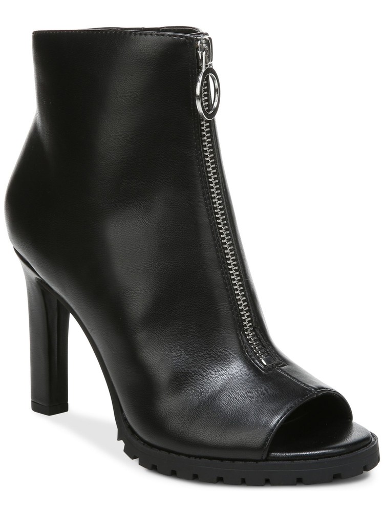 BAR III Womens Black Goring Arch Support Dillian Open Toe Stiletto Shootie 8 M