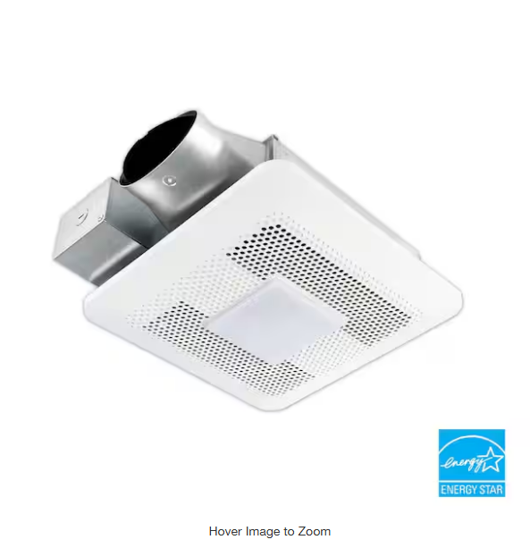 Panasonic WhisperThin 80-100 CFM DC LED Bathroom Exhaust Fan with Pick-A-Flow Control