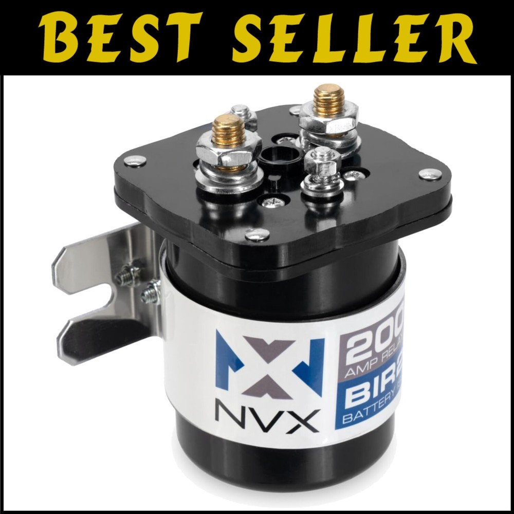 Efficient 200 AMP Battery Relay Isolator with Low Power Draw - Quick Install