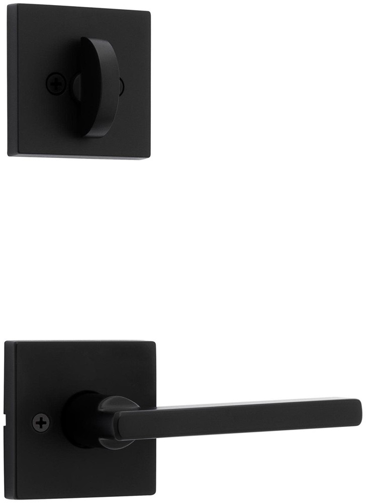 Kwikset Halifax Single Cylinder Black Interior Lever 966HFLSQT.UNIV