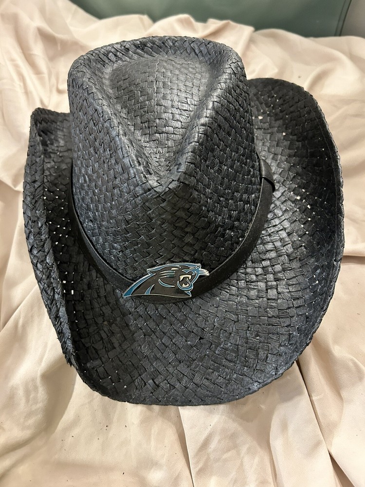 NFL Carolina Panthers Official Straw Cowboy Hat One Size Color black