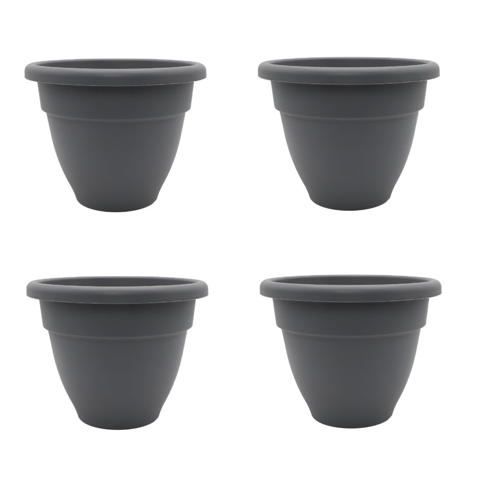 8 Inch Caribbean Planter - Lightweight Indoor Outdoor Plastic Plant Pot for H...