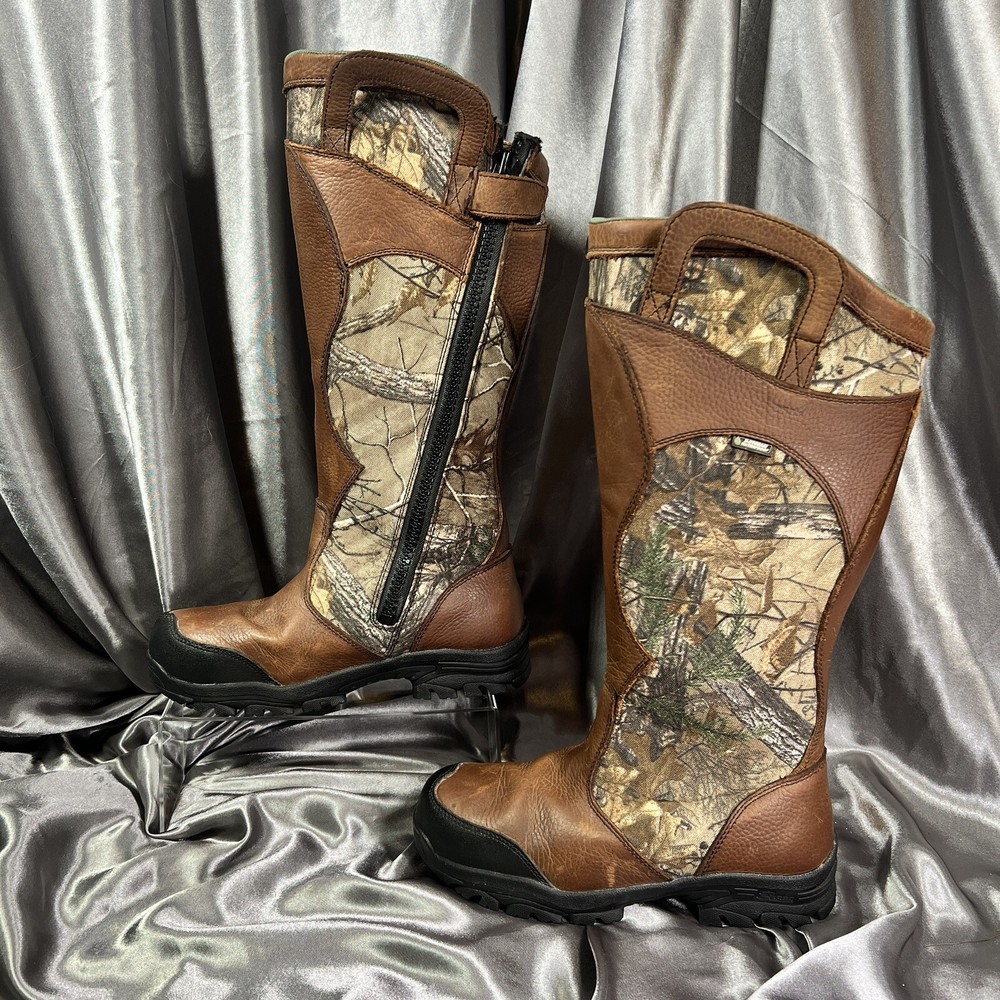 Thorogood Mossy Oak Camo Snake Waterproof Hunting Boots Mens Size 8 864-4067