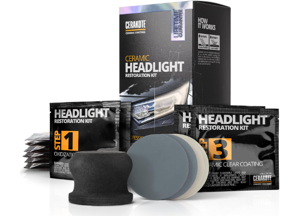 Ceramic Headlight Restoration Kit – Lasts for Years, Like-New Clarity in 3 Steps