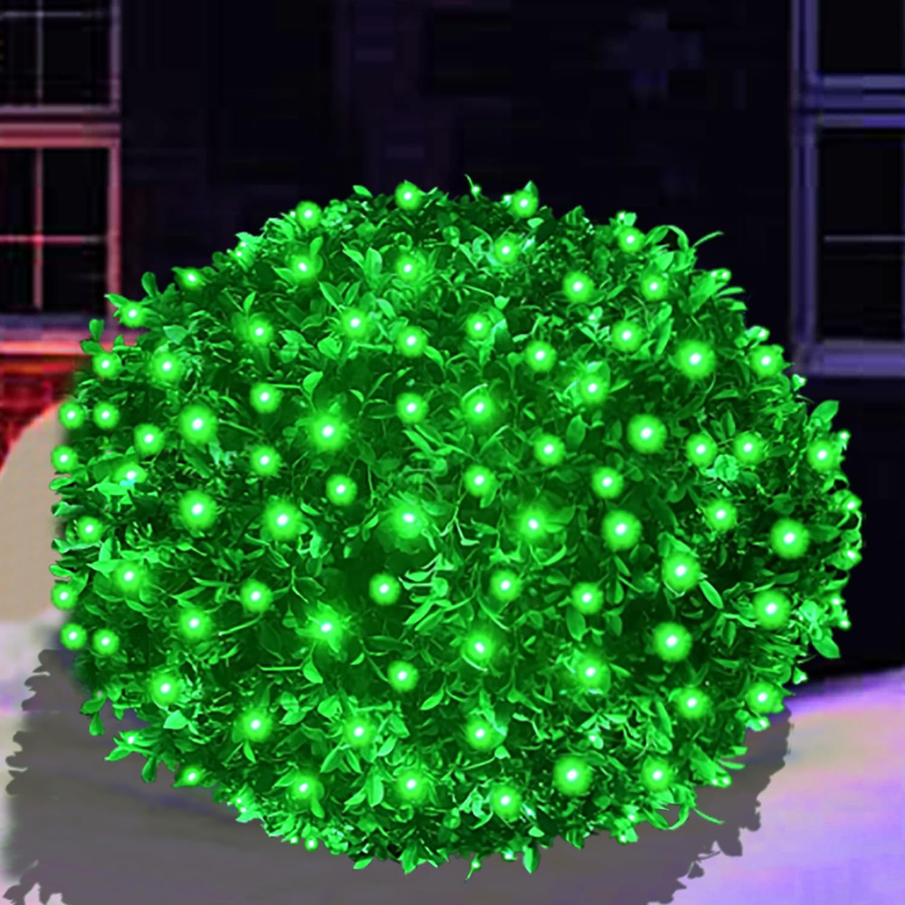 Christmas Net Lights Outdoor Christmas Decorations Lights 5Ftx5Ft 100LED Green W