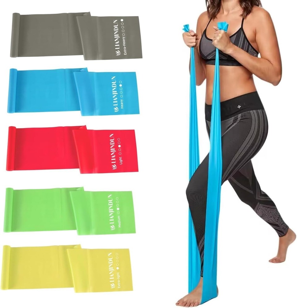 5 Professional Latex-Free Elastic Resistance Bands for Workouts and Fitness Training