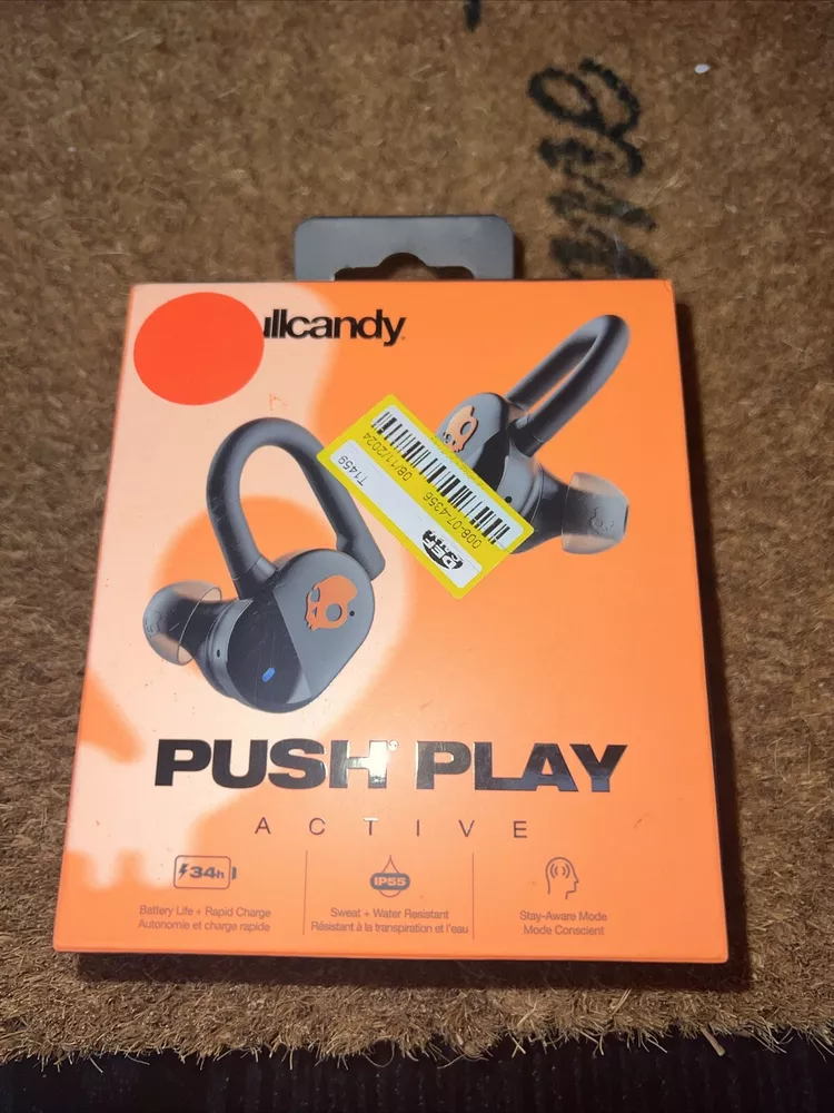 Skullcandy Push Play Active Wireless Headphones (S2PPW-S749) - Black... S&H