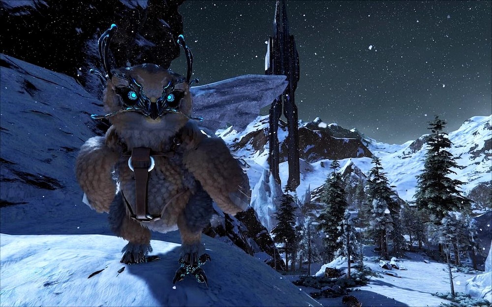 ark survival ascended PvP Cross Saddled Snow Owl