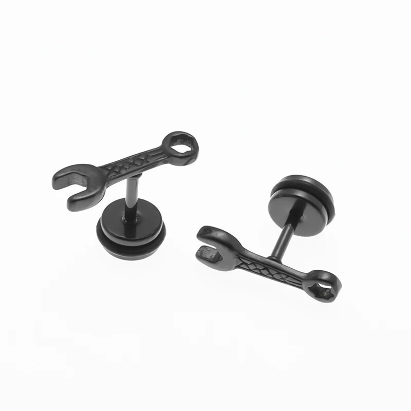 Vintage 925 Sterling Silver Geometry Cuff Earrings for Men and Women