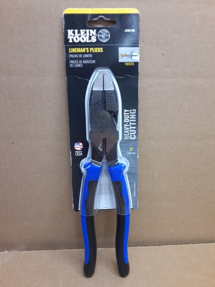 Klein Tools 9-Inch High-Leverage Side Cutting Pliers D2000-9NE for Professional Electrical Work