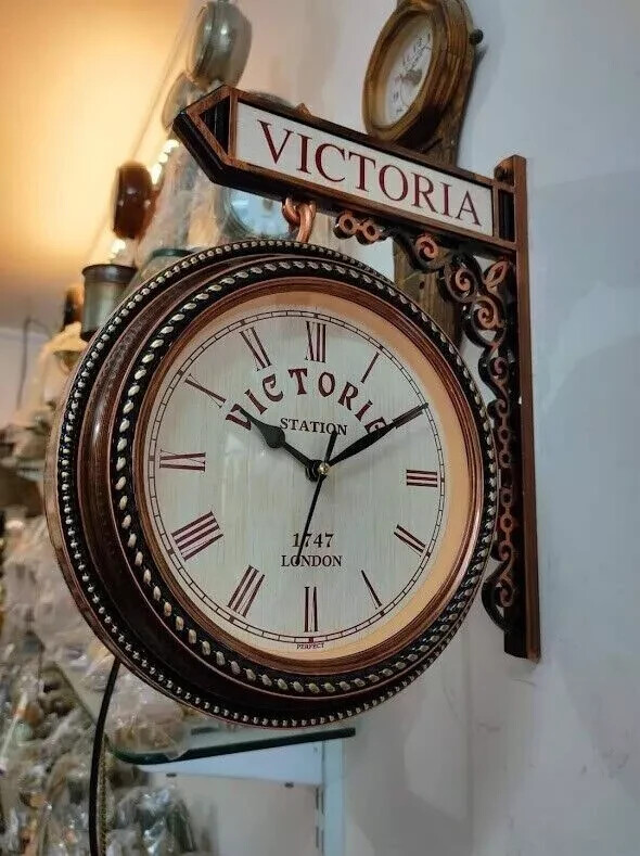 Victoria Station Clock 1747 London Double sided new Wall Railway