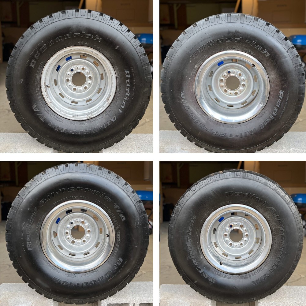 Chevy / GMC Rally Wheels with 33x12.50r15lt Tires - Read a Description