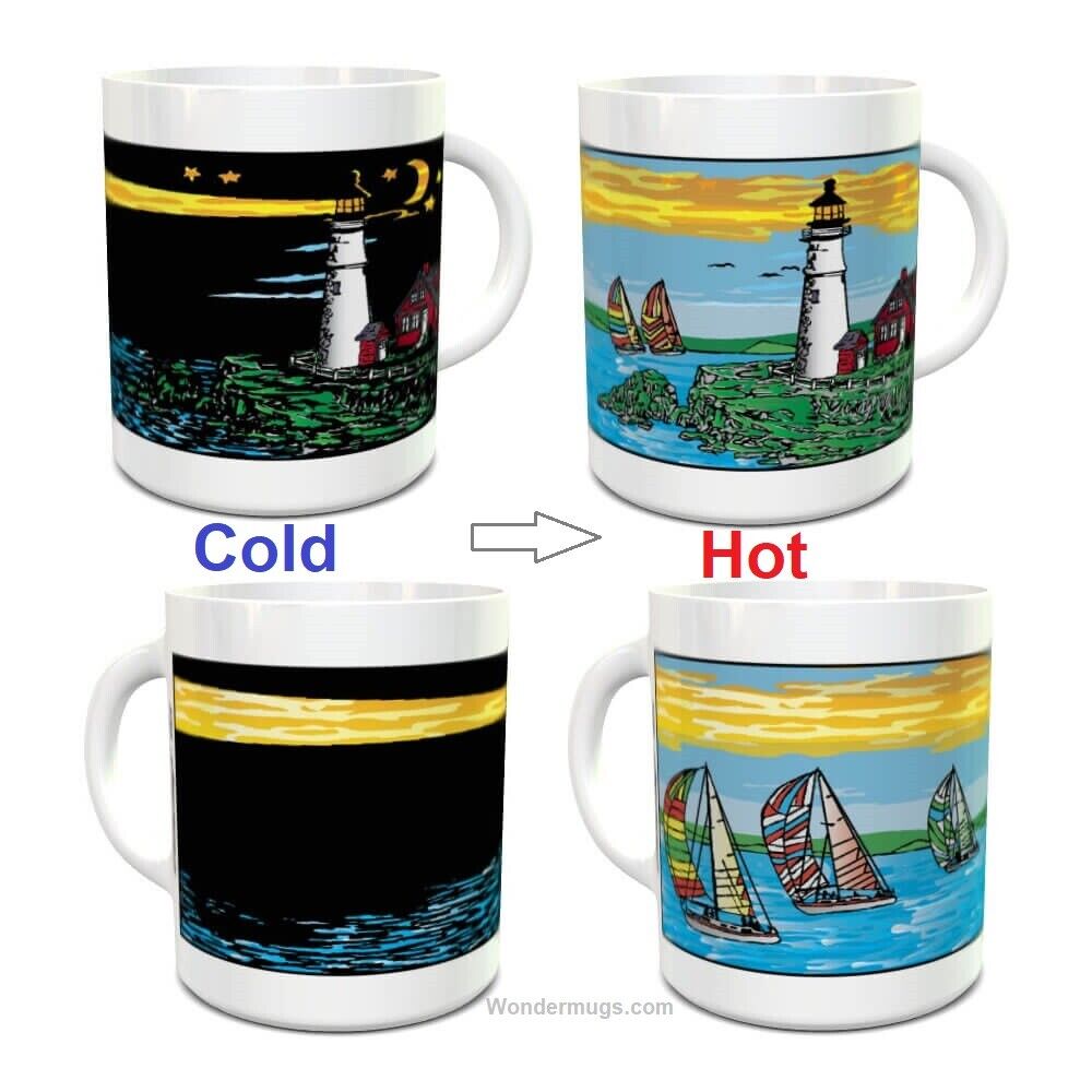 Wondermugs Color Changing Lighthouse Coffee Cup Mug