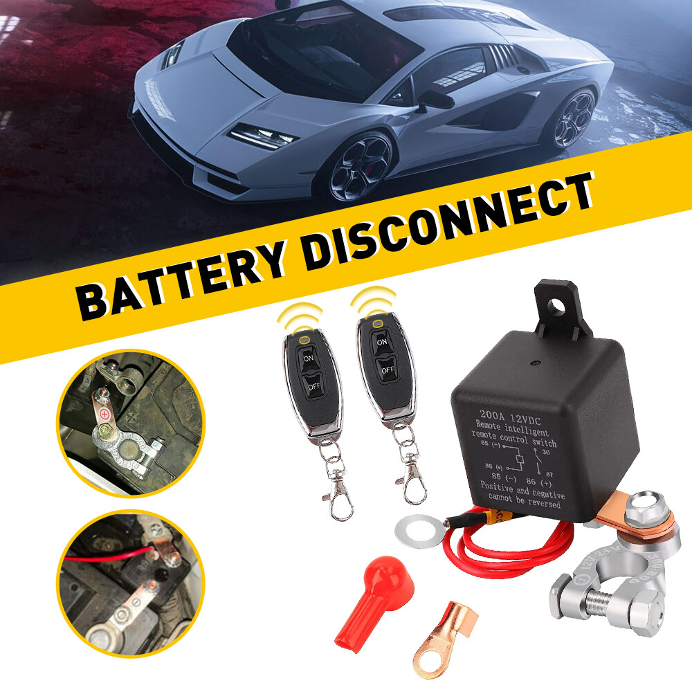 Wireless Remote Car Battery Disconnect Power Cut Off Isolator Kill Switch System