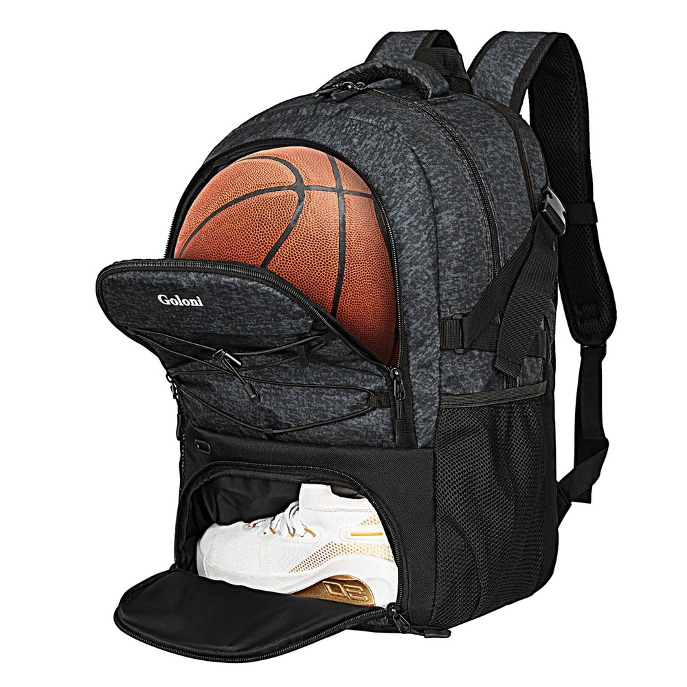 Basketball Backpack for Men and Women,Sports Bag with Ball Compartment,Gym Ba...