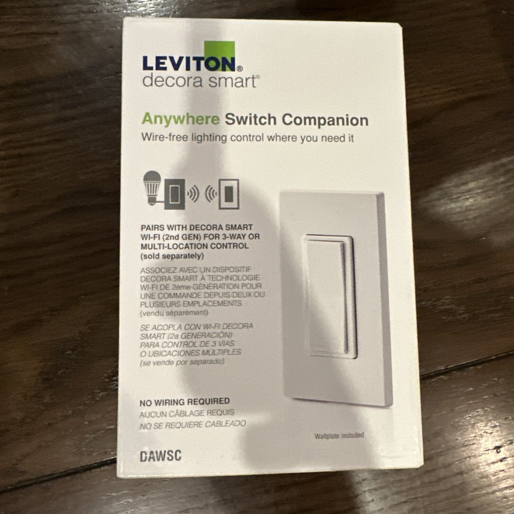 Leviton Decora Smart Wi-Fi Anywhere Switch Companion (2nd Gen) (Z02-DAWSC-2RW)