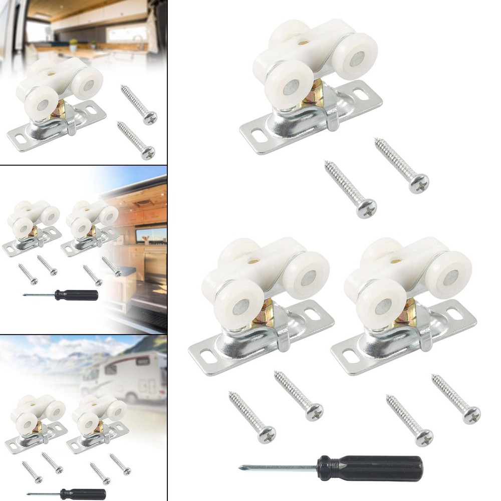 Pocket Door Rollers Assembly Hardware Kit 3/4 inch for Closet Doors