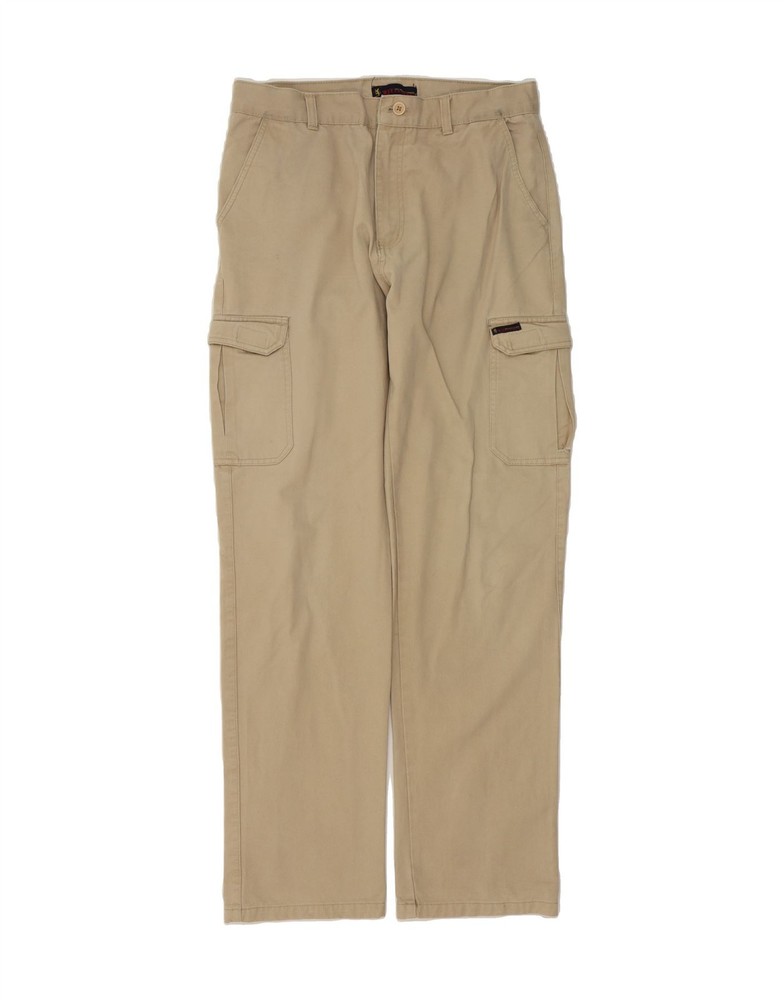 Vintage Straight Cargo Pants Mens IT 48 Medium W32 L34 Beige Cotton BX04